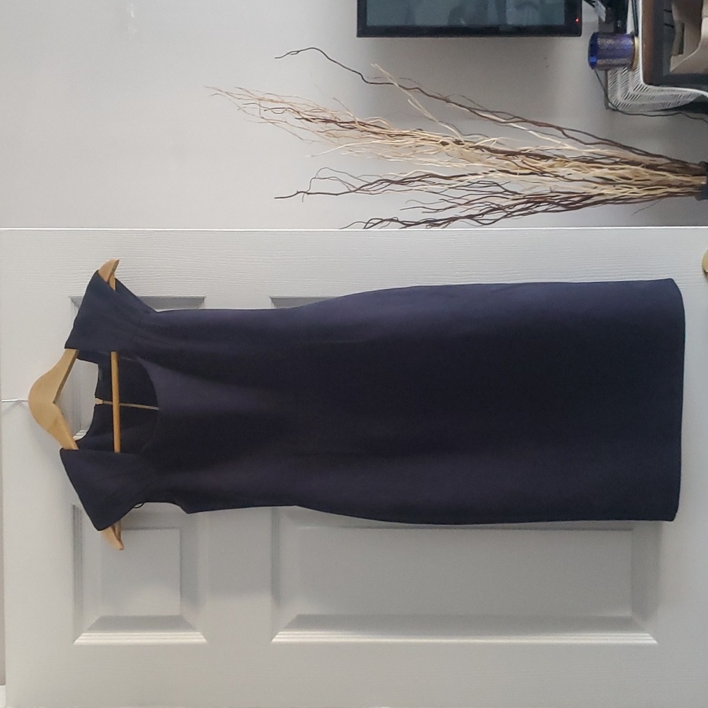 Calvin Klein Navy Blue Suede Dress